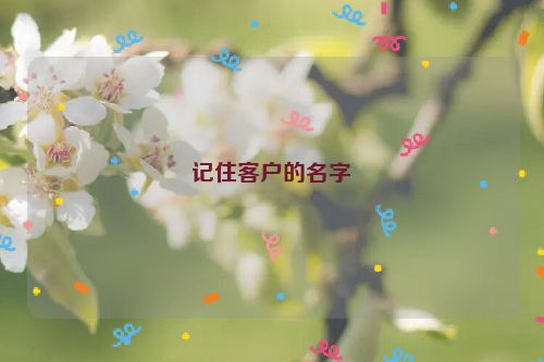 记住客户的名字