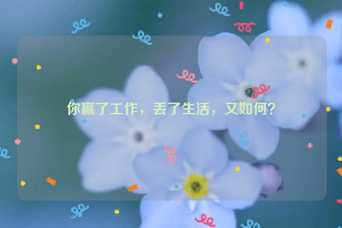 你赢了工作，丢了生活，又如何？